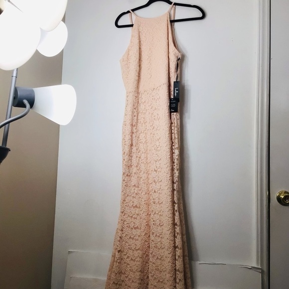 NWT new with tags lulu’s dress ephemeral allure peach lace xl sold out rare - Picture 7 of 16